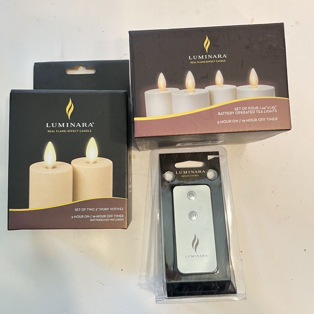 Luminara Flameless Moving Lot 6 Wick LED Battery Tea Light Candles w/Remote - Picture 2 of 11